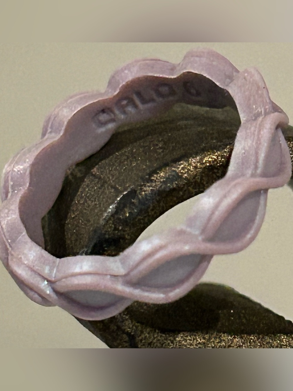 Scalloped Lavender Silicone Ring - Brand: